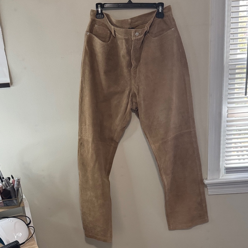Boston Proper Suede Straight Leg Pant